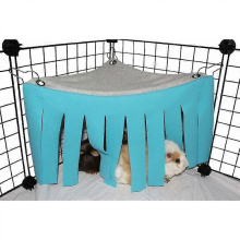 Small Animal Hamster Hammock Tent Cage Accessories Nest Bed for Guinea Pig, Chinchilla, Hedgehog, Rat, Squirrel, Ferret, Dwarf Rabbit (Blue)