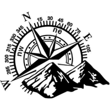 Car Body Side Sticker PVC Mountain Compass Pattern for Racing Car SUV Off-road Vehicle Car Body Decoration Accessories