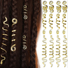 12pcs Braid Hair Accessories Celtic Hair Jewelry Alloy Dreadlock Accessories Jewelry for Hair Spiral Braid Jewelry Coil Jewel Hair Cuffs Snake Hair C