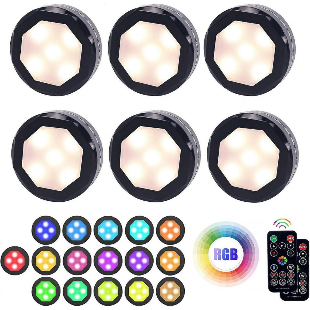 Lights With Remote Control, Wireless Color Changing Dimmable Under Cabinet Lighting, Battery Operated Stick On Lights With Timing, Under Counter Li 9022594179857