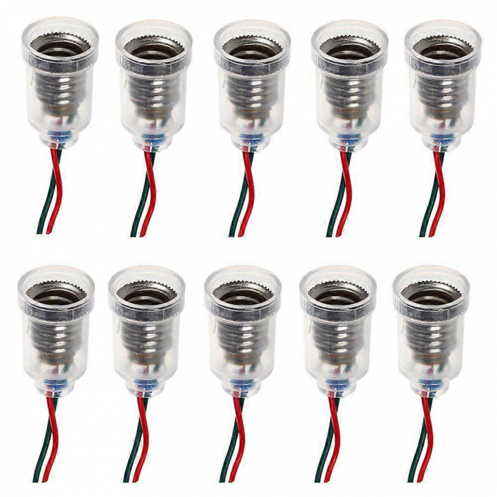 10Pcs E10 Lamp Base Led Screw Mount Small Bulbs Holder Light Socket With Wire Socket For Experiment Circuit Home Electrical Test Accessories 9022594178089