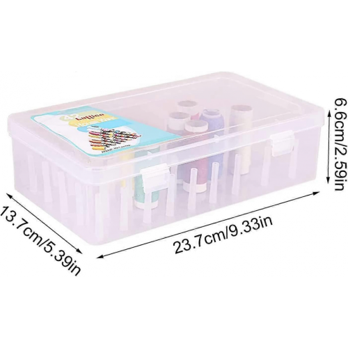 Sewing Thread Spool Box With 42 Axis Transparent Sewing Thread Box Storage Sewing Thread Spool Sewing Thread Storage Box For Storage Spool 1