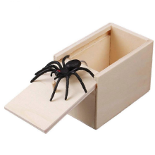 Original Spider Scare Prank Box,Handmade Fun Joke Scarebox Toy, Hilarious Wooden Scare Box,Practical Toy Prank for Kids Adults