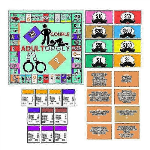 Επιτραπέζιο παιχνίδι Adultopoly για ζευγάρια, παιχνίδι ραντεβού Adultopoly, διασκεδαστικό