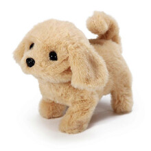 (beige) Plush Realistic Plush Simulation Smart Dog Called Walking Plush Toy