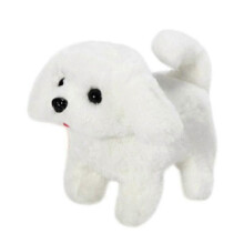 (white) Plush Realistic Plush Simulation Smart Dog Called Walking Plush Toy