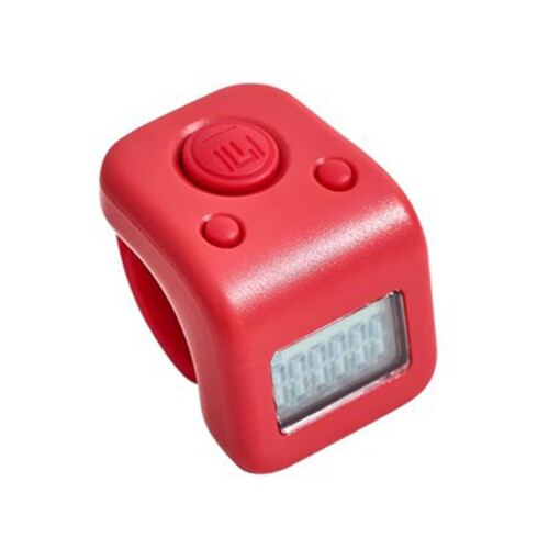 Electronic Finger Counter Resettable 6-Digit LCD Display Hand Counter Red