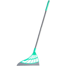 Brooms Rubber Broom Hand Push Broom Floor Window Wiper Scraper Detachable Long Handle Quick Dry Dirt Hair Remover Blue