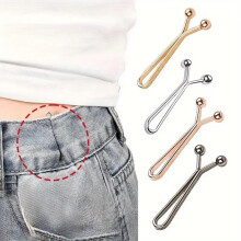 (Multicolor, 4 counts) Simple Multi-functional Adjustable Clip, 4 Counts Nail-free Waist Fixing Clip, Invisible Leak-proof Clip, Silk Scarf Tightening Artifact