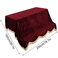 200x150cm Rote Samt-Klavierblende Staubdicht & Elegant Schutzstoff