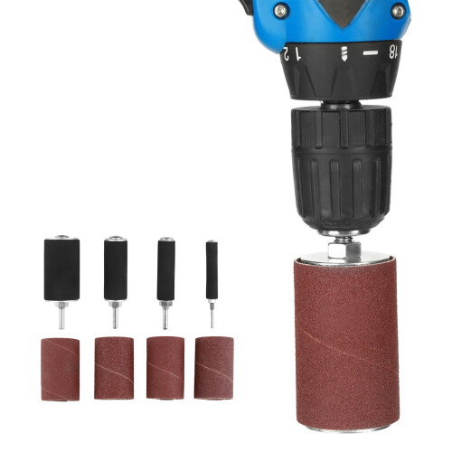 Versatile 20pc Sanding Drum Kit for Woodworking - Fits Drill Press