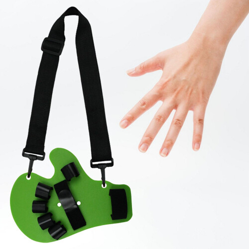 (Green) Adjustable Finger Orthotics Fingerboard Training Rehabilitation Device 1