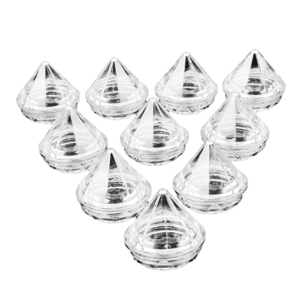 10-Piece Diamond Shaped Clear Cream Lip Balm Containers 5g Capacity-image-OPC-PKRCQYQ-NEW