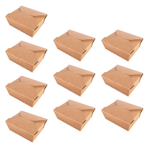 30 einfache burger verpackungsboxen picknick behälter khaki 1