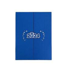 (Blue) Graduation Sign Ones Name Book Customizable Message For Graduates