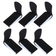Stri 6pcs Ski Snowboard Binding Straps Outdoor Ski Accessories (Black)