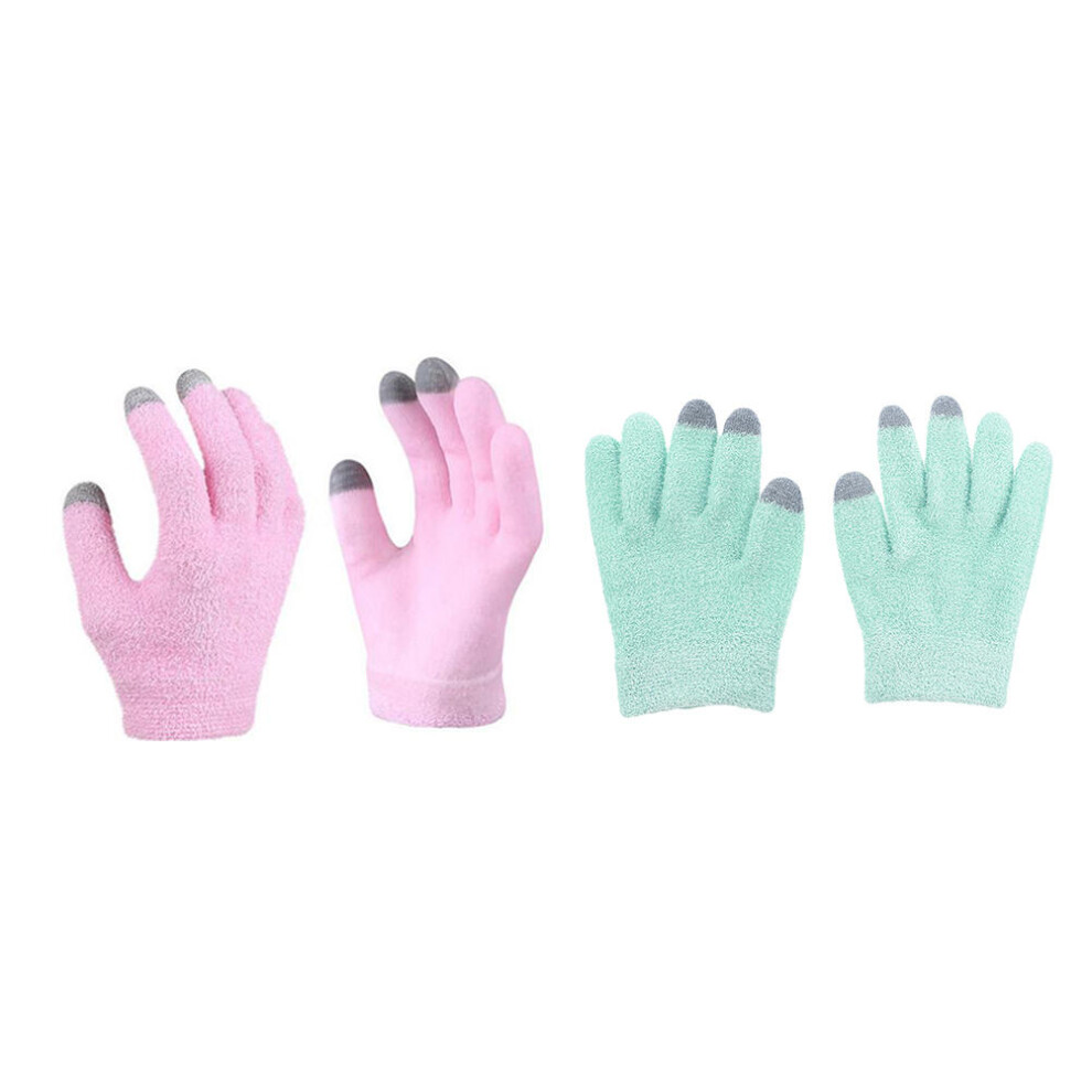 Iplusmile 2Pairs Moisturizing Gloves For Dry Hands With Touchscreen Capability