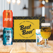IPA Craft Beer 2 Can Gift Set with Beerhunter Glass (330ml Cans)