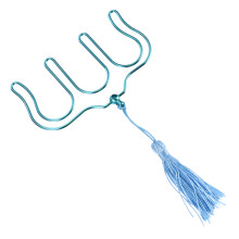 1Pc Blue Metal Music Book Clip Durable Music Note Clamp with Tassel