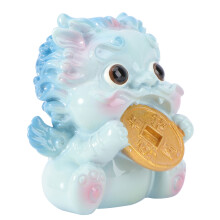 1Pc Lovely Blue Resin Decor Cartoon Adornment for Bedroom