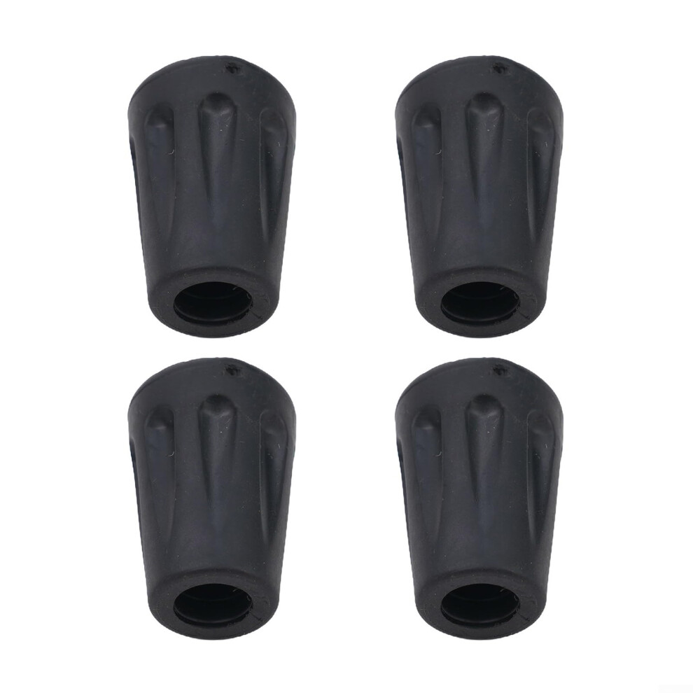 Rubber Ferrules For Walking Canes 4-Pack Lightweight Non-Slip Tips For Trekking Poles