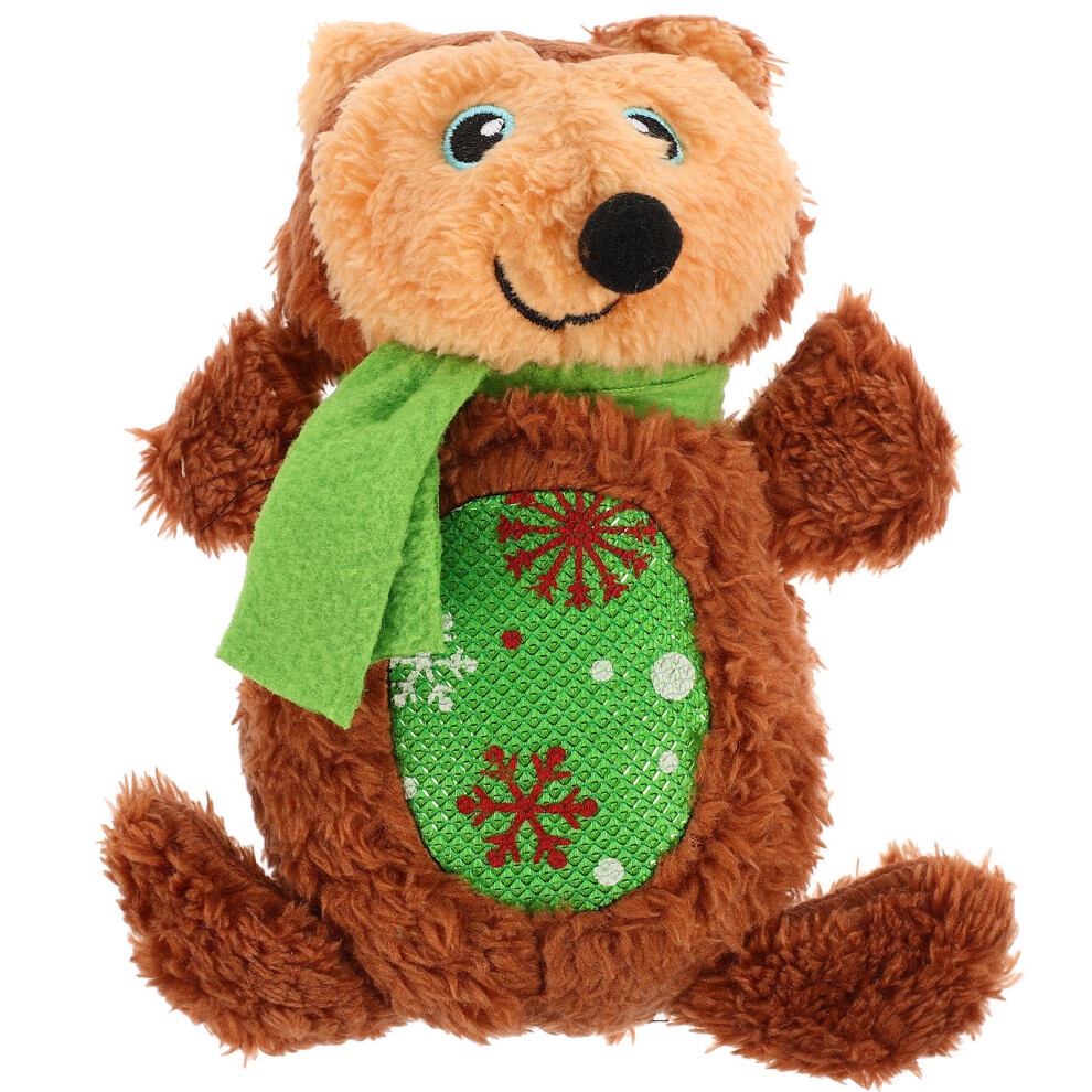 Happyyami Squeaky Plush Bear Dog Toy For Teething Chewing Play