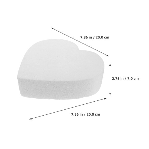 2pcs heart foam cake dummy polystyrene model for wedding diy 2
