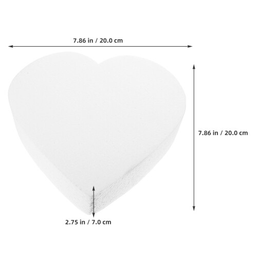 2pcs heart foam cake dummy polystyrene model for wedding diy 1