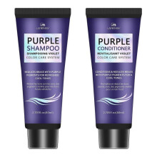 (2 Set) Purple Shampoo and Conditioner Set for Blonde, Silver, Brown, Bleached, Highlighted Hair, Enhance Blonde Tones, Repair Damaged Hair