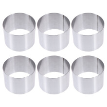 Baking Cake Rings Stainless Steel 6pcs