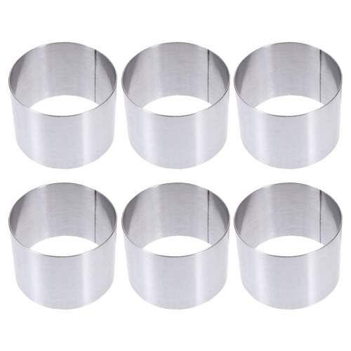 Baking Cake Rings Stainless Steel 6pcs