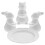 Ceramic Rabbit Tray Cake Stand Holder Decor Pan White Ceramics 5