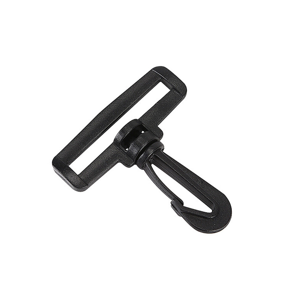 50Pcs 3.8Cm Plastic Swivel Snap Clips For Backpack Belt Strap Black 3293956659249