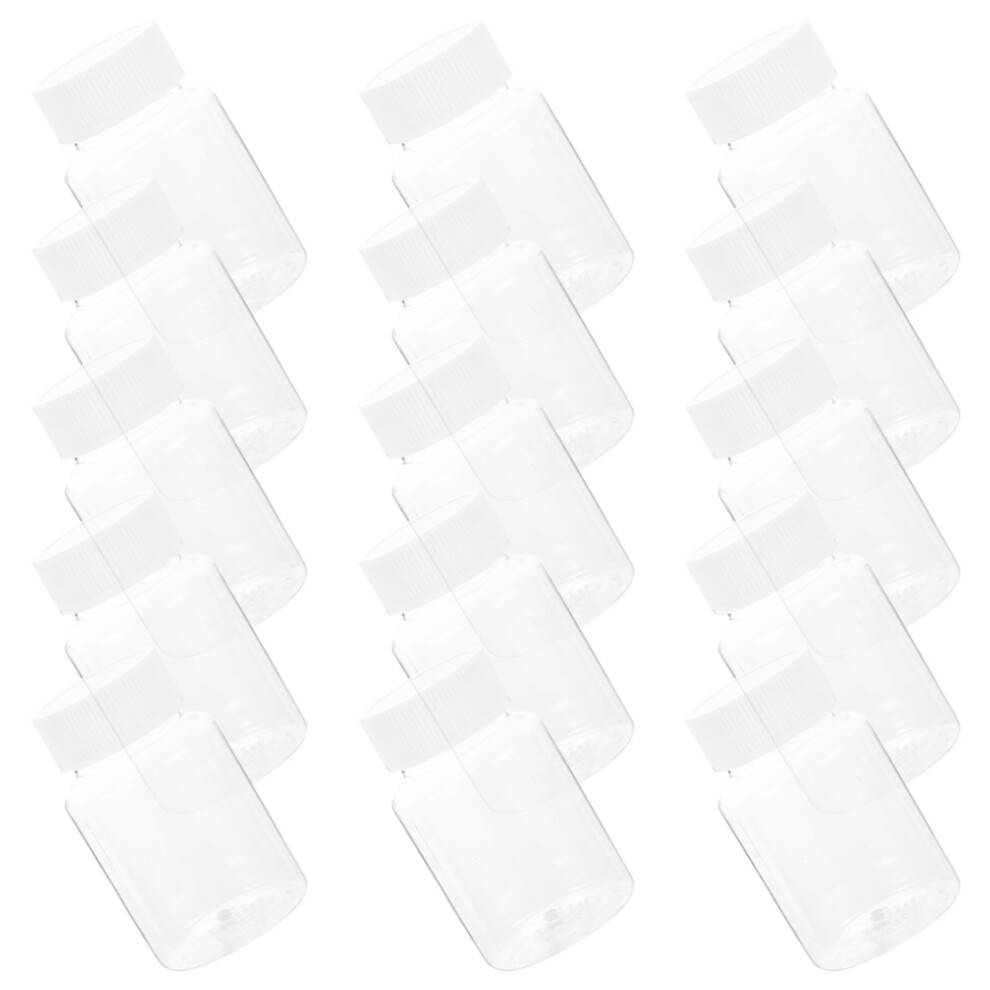 Villcase 40Pcs Empty Plastic Pill Bottles For Medicine Powder Storage