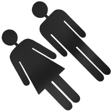 1 pair restroom signs for men and women, toilet guiding signs