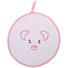 cute pig hand towels with hanging loops for kids bathroom kitchen