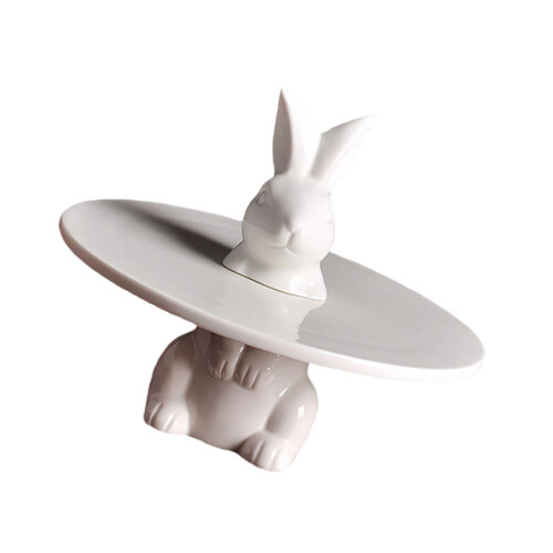 1pc Ceramic Cake Tray Cupcake Stand
