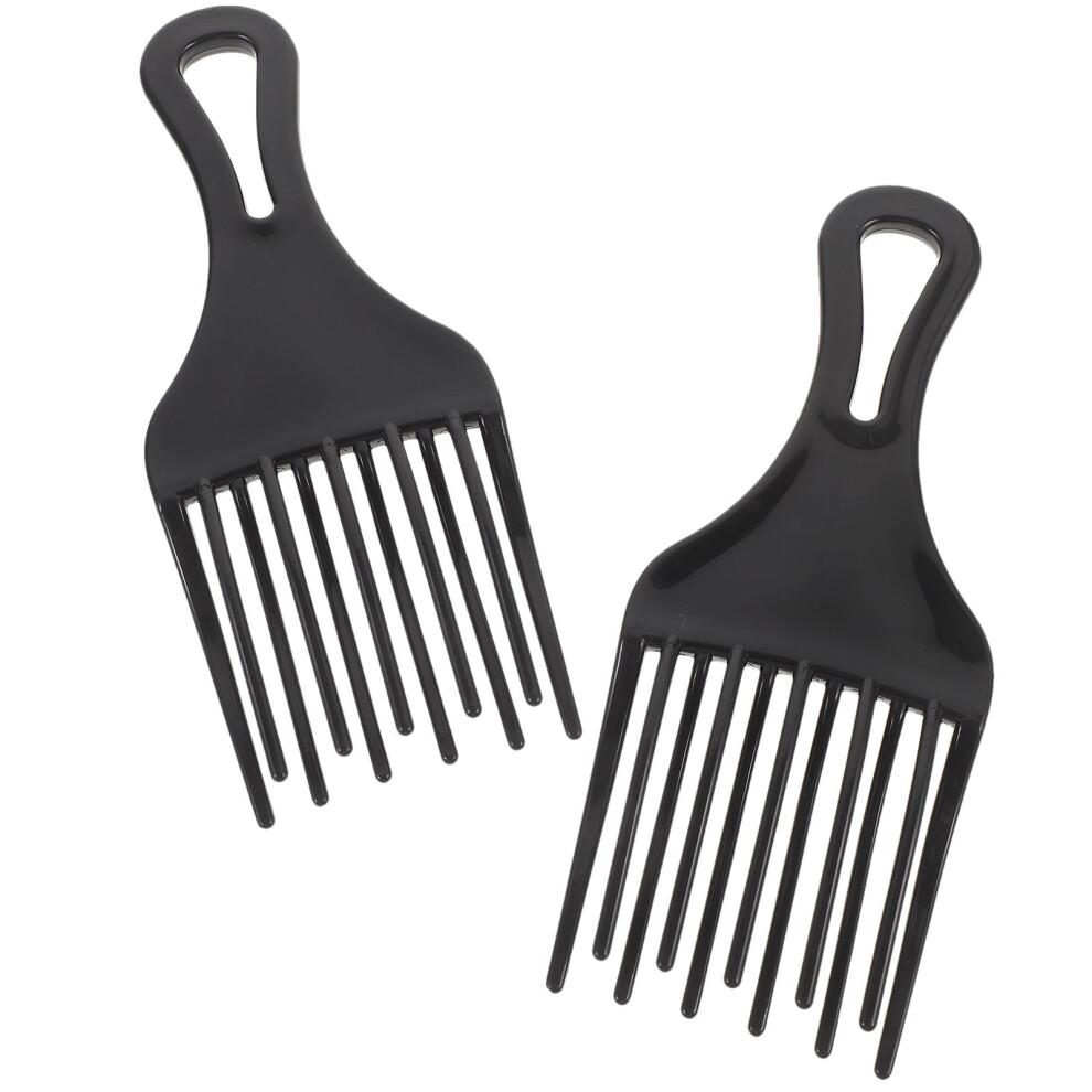 Ohphcall Mens Styling Comb Hairdressing Comb Plastic Black 2Pack