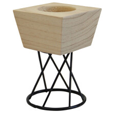 Wooden Candleholder Desktop Candlestick Holder Modern Style Ornament