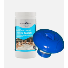 Dispenser + 1kg / 50 x 20g Ultimate Chlorine Tablets Hot Tub Swimming Pool Spa