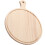 Wood Pizza Paddle Round Serving Board Khaki 1pack 3