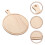 Wood Pizza Paddle Round Serving Board Khaki 1pack 4