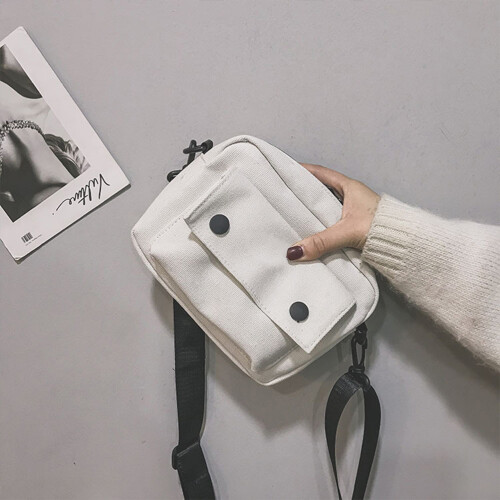 1Sac Toile Large Bandoulière Style Décontracté 1