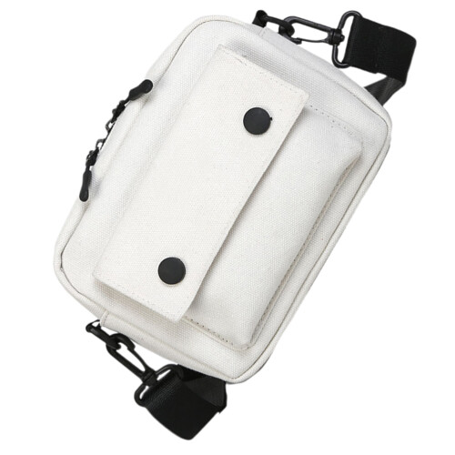 1Sac Toile Large Bandoulière Style Décontracté