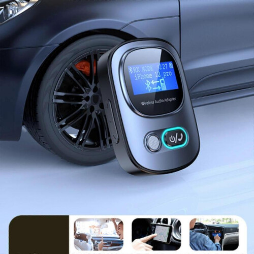 (1PCS) Bluetooth Transmitter Receiver for Car, V5.0 Bluetooth Adapter Audio Transceiver Car Support with LED Display for TV Speaker Stereo 1