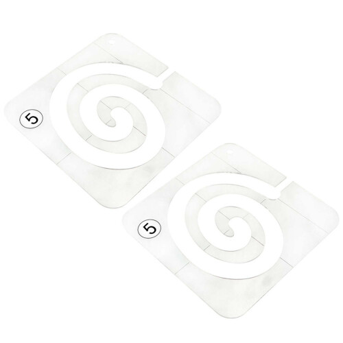 2 pcs multifunctional shaped quilting rulers sewing templates