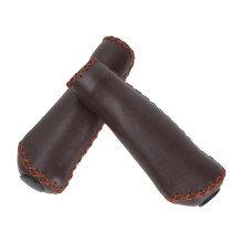 1Paar Tpr Leer Fietsgrip Kinderhandvatten Schokabsorberend Bruin