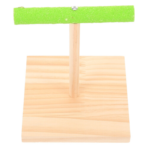 Raindrops Play Stand For Parrots Parrot Perch Rough Wood 1set