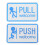 2 pcs adhesive push pull sign for glass doors, acrylic office use 1