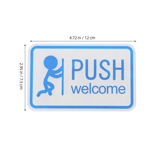 2 pcs adhesive push pull sign for glass doors, acrylic office use 2